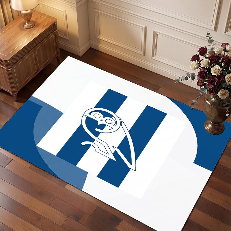 Sheffield Wednesday Football Print Crystal Velvet Rug, Comfortable Water Absorbent Non Slip Indoor Floor Carpet