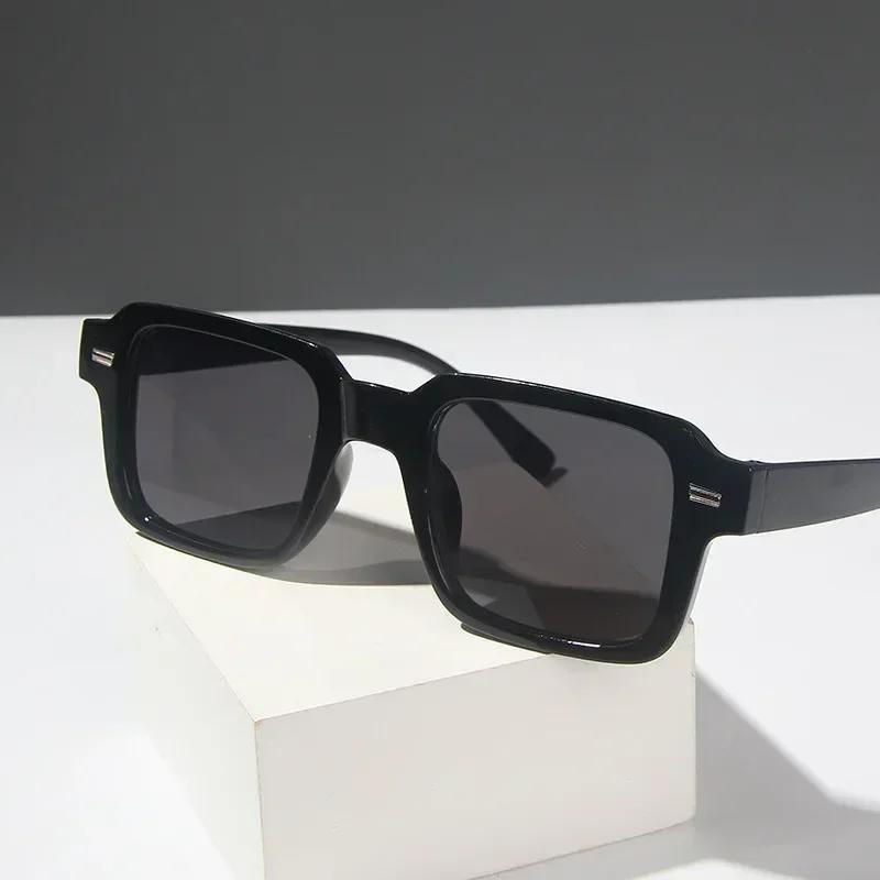 Солнцезащитные очки Женские Модные Мужские Квадратный Дизайн Солнцезащитные очки Винтажные Женские Мужские Пластиковая Оправа Стильные