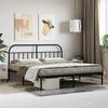 VidaXL Metal Bed Frame with Black Headboard 183x213 Cm 353640