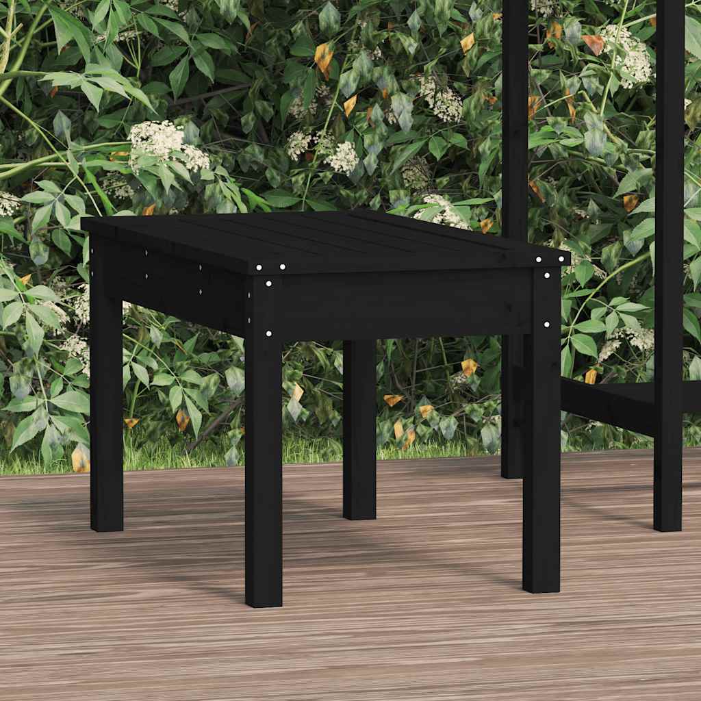 vidaXL Gartenbank Schwarz 80x44x45 cm Massivholz Kiefer