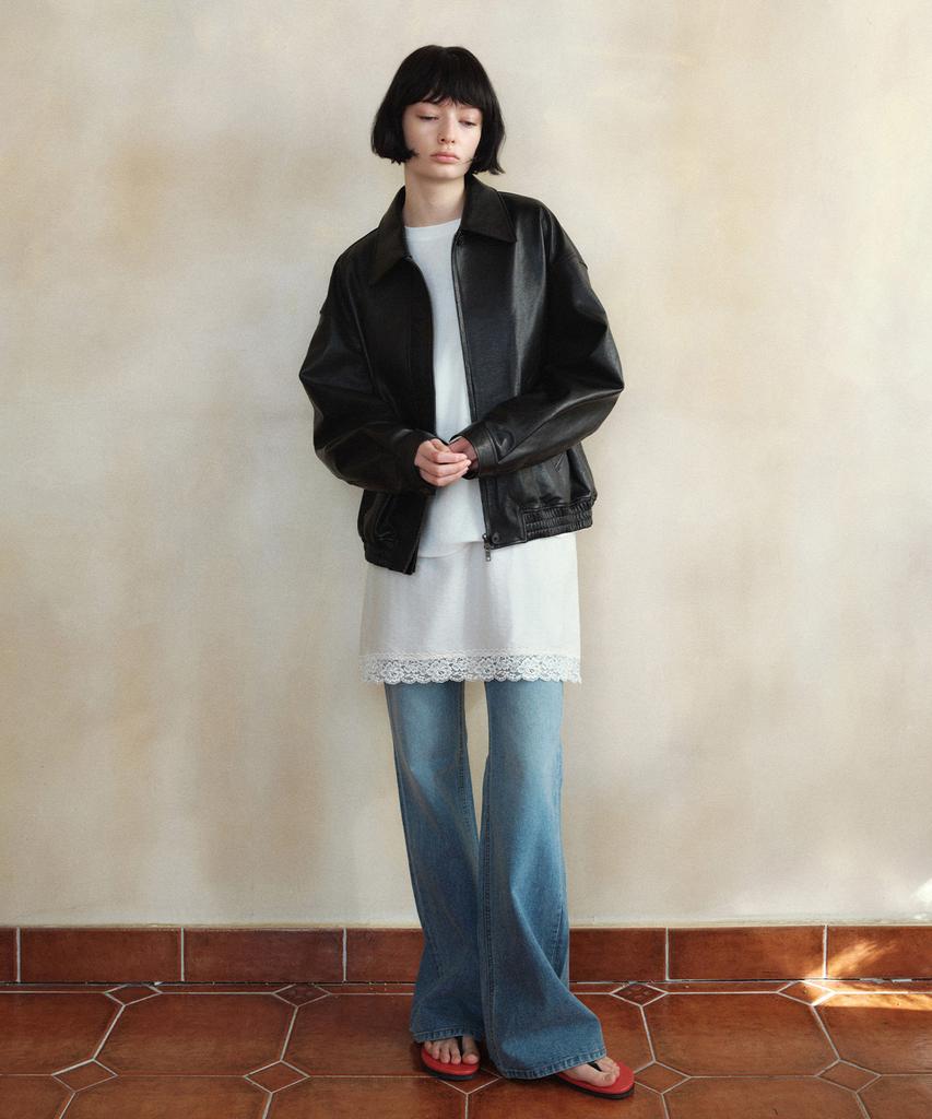 SIYAZU Siot4187 Minimal Lambskin Blouson Jacket_Black