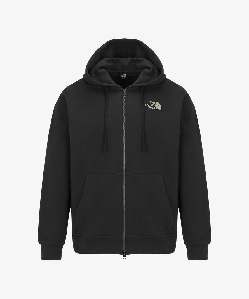 The North Face Nm5Pr51A Men'S Melton Zip-Up Hoodie Charcoal