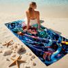 1pc Demon Slayer4 Beach Towel, Comfortable and Thick, and Swimming/Bath/Picnic/Camping Towel, Suitable for Seaside Beaches