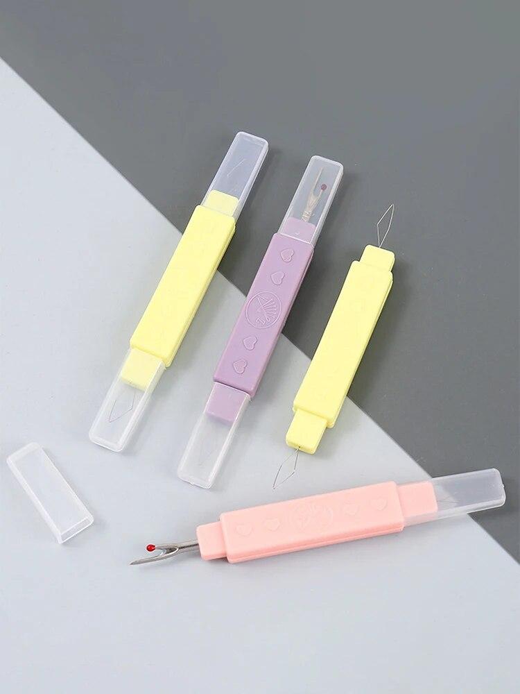 Модель двойного назначения 2-в-1 Нитевдеватель для удаления ниток Цвета макарун Специальный нитевдеватель Игла для вышивания Нитевдеватель