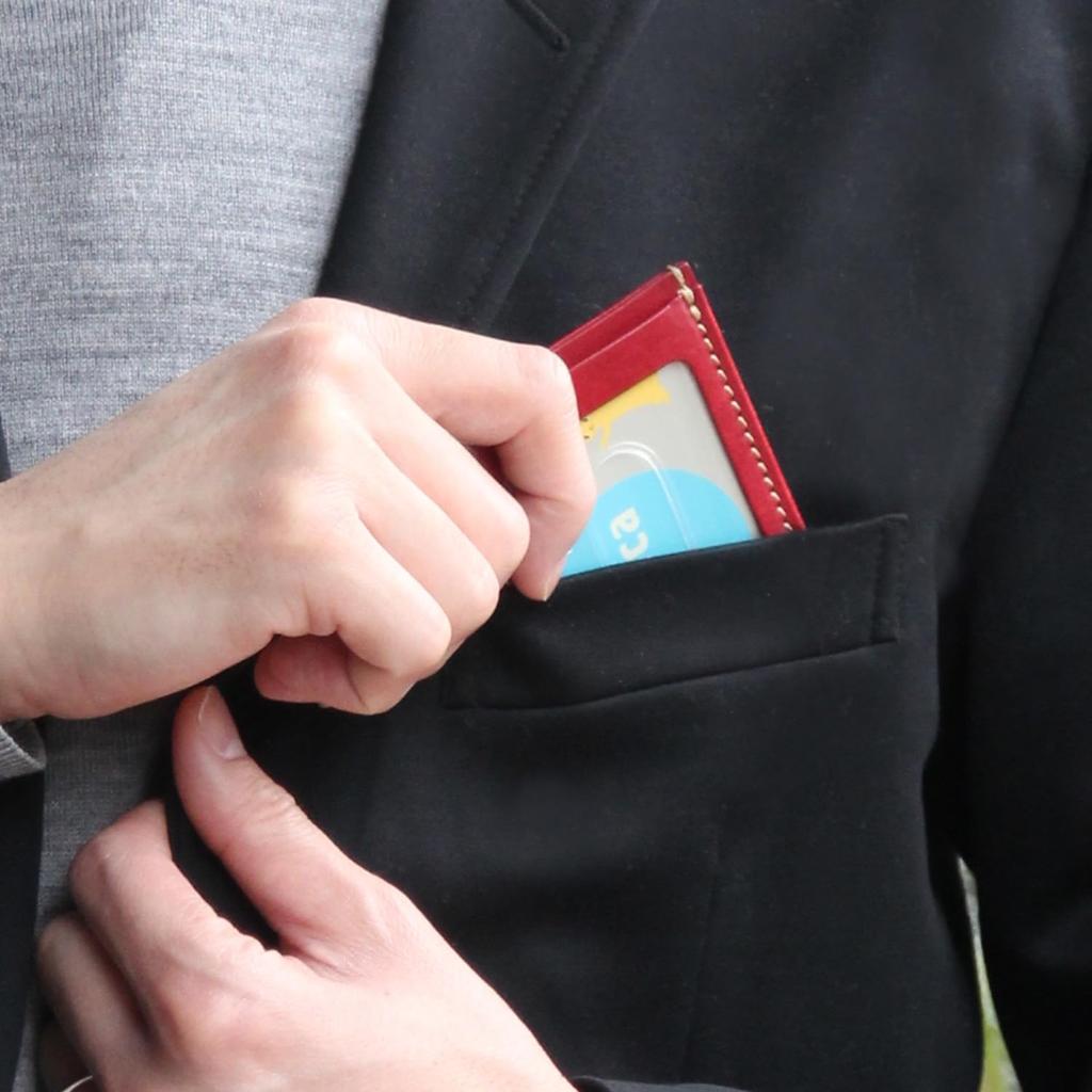 Vertical Pass Case Original Tochigi Leather Made In Japan Genuine Leather Camel [PORCO ROSSO] [sokunou]