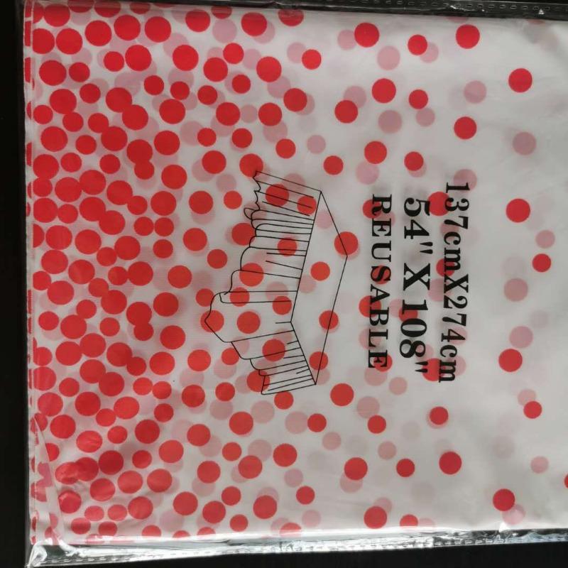 Polka Dot Party Tablecloth PEVA Waterproof and Oil-proof Disposable Party Tablecloth Party Tablecloth