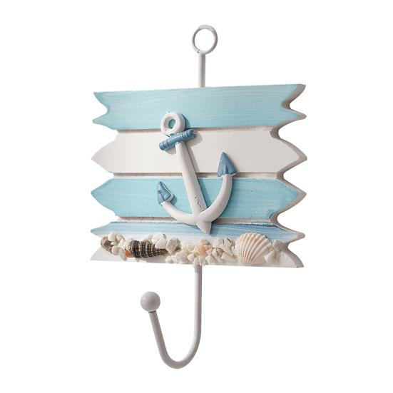 Coat Hook with Hanging Holes No Drilling Needed Hooks Marine Style Iron Wall Hook for Entryway Bathroom Kitchen Keys