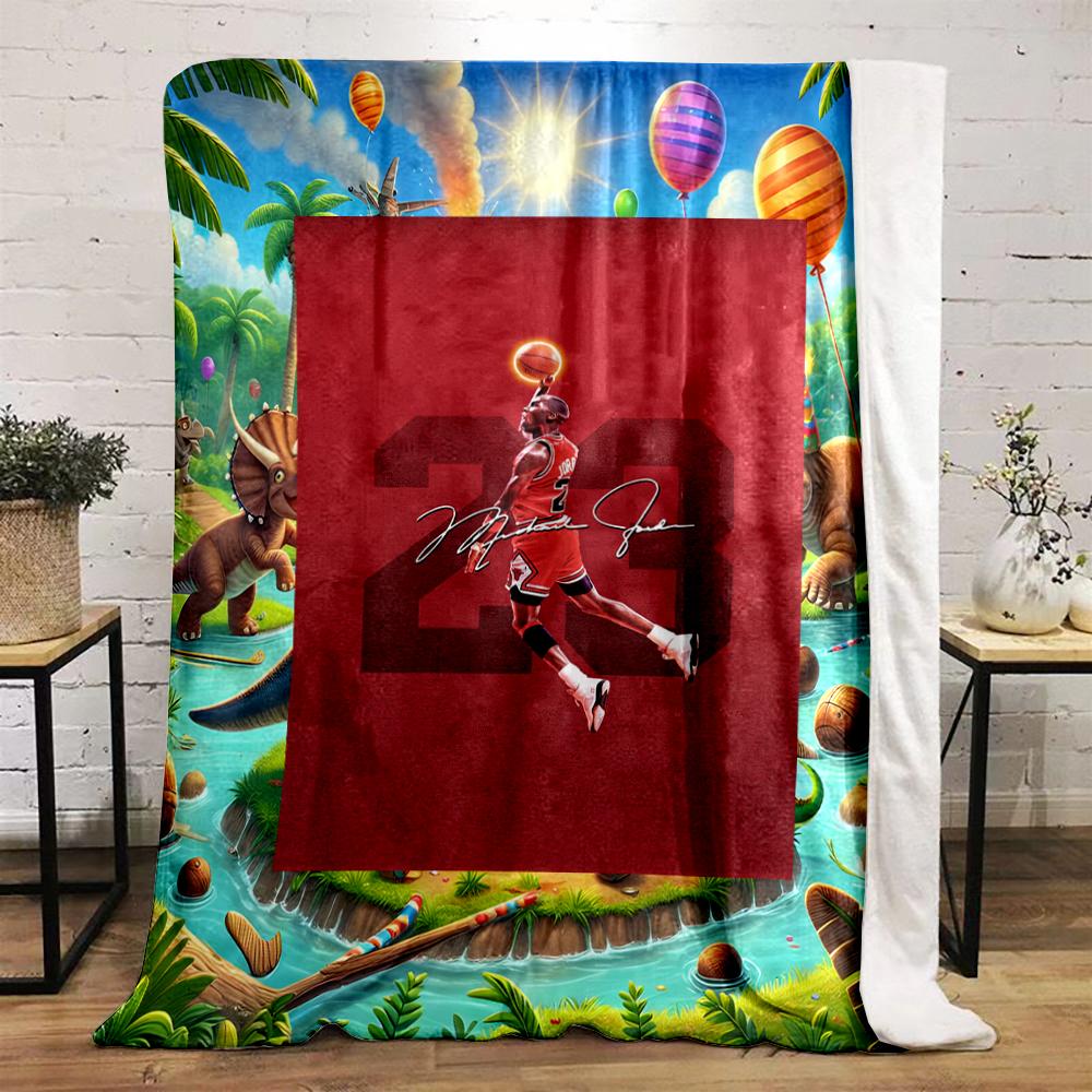 Basketball Legend Red Graphic Style Warm blanket Flannel blanket for bedroom, living room, sofa, and nap sofas