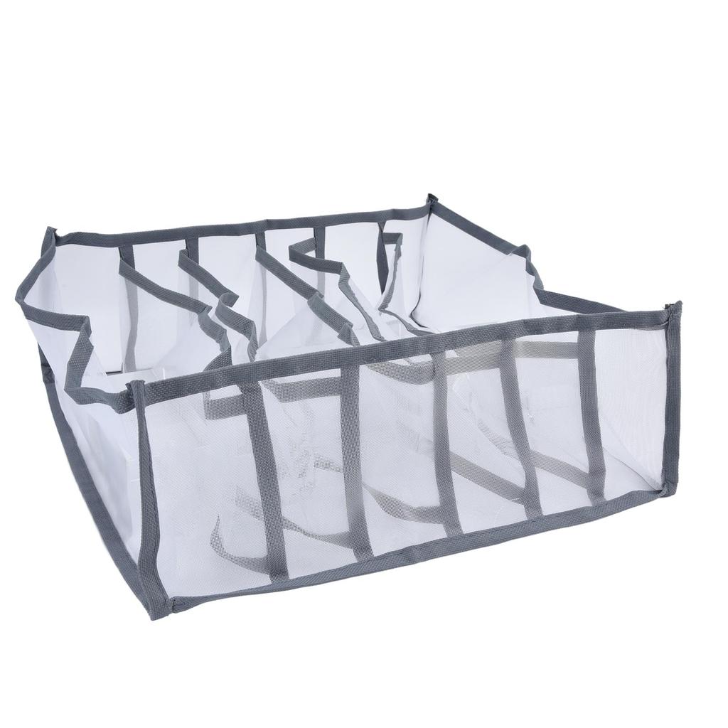 Органайзер для нижнего белья сетчатый складной дышащий многоячеистый ящик для хранения носков бюстгальтеров трусиков 6 ячеек