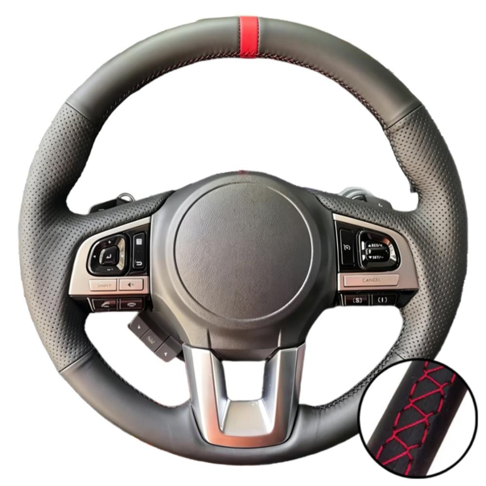 Hand Stitched Non-slip Artificial Leather 2015-2017 Outback 2014-2017 Forester 2015 Steering Wheel Cover For Subaru Legacy XV