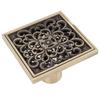 Floor Drain Antique Copper Shower Drain Kit for Home Hotel Bathroom Toilet 10x10cm