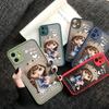 Cute Cartoon Girl Phone Case for iPhone 14 13 12 11 Pro Max Samsung Galaxy S20 FE A52 S23 Infinix Slim Matte Back Cover Lens Protection Cases