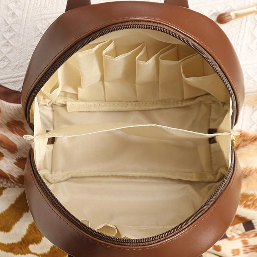 1pc Large Capacity Pu Seashell Shaped Makeup Bag, Portable Travel Cosmetic Toiletry Bag, Hand-Held Storage Bag For Travel Storage Bag, Makeup Bag