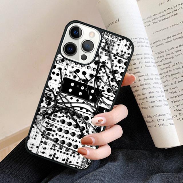 Винтажный Синтезатор Moog Печать Чехол для Телефона Задняя Крышка для iPhone 17 Air 16 15 14 13 11 12 Pro Max Plus Coque