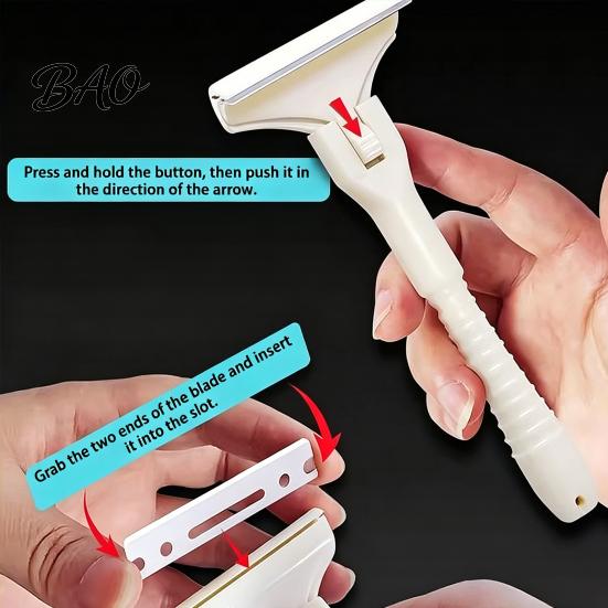 Butcher Scraper Pig Hair Removal Tool, T-Shaped Handle Stainless Steel Blade Scraper, Meat Processing Tool Easy Fat for And Scraping Food