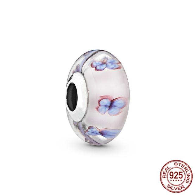 Новые подвески из муранского стекла, бусины из стерлингового серебра 925 пробы, подходят для милого модного браслета, ожерелье, ювелирные изделия своими руками, ювелирные изделия для женщин, подарок