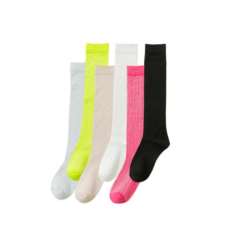 Summer Thin and Slimming Calf Socks for Women, Light and Breathable Calf Student Socks, Spring and Summer Long Socks