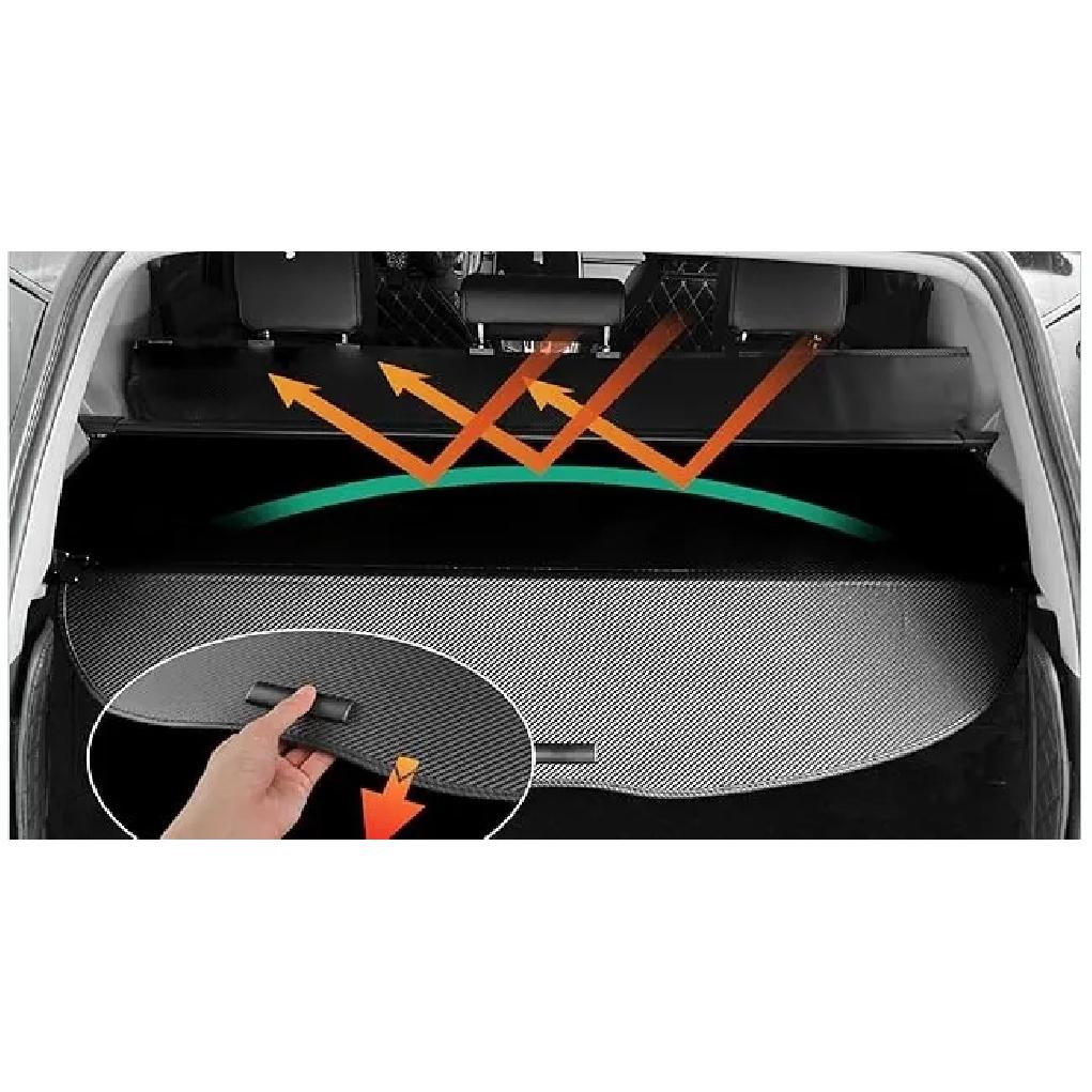 Car Rear Trunk Cargo Cover For Toyota RAV4 20-25 Trunk Curtain Cover Organizer Stowing Tidying Canvas Auto Interior Accessories