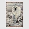 Polar Bear Metal Sign Plaques Club Bar Vintage Wall Cave Tin Sign Poster