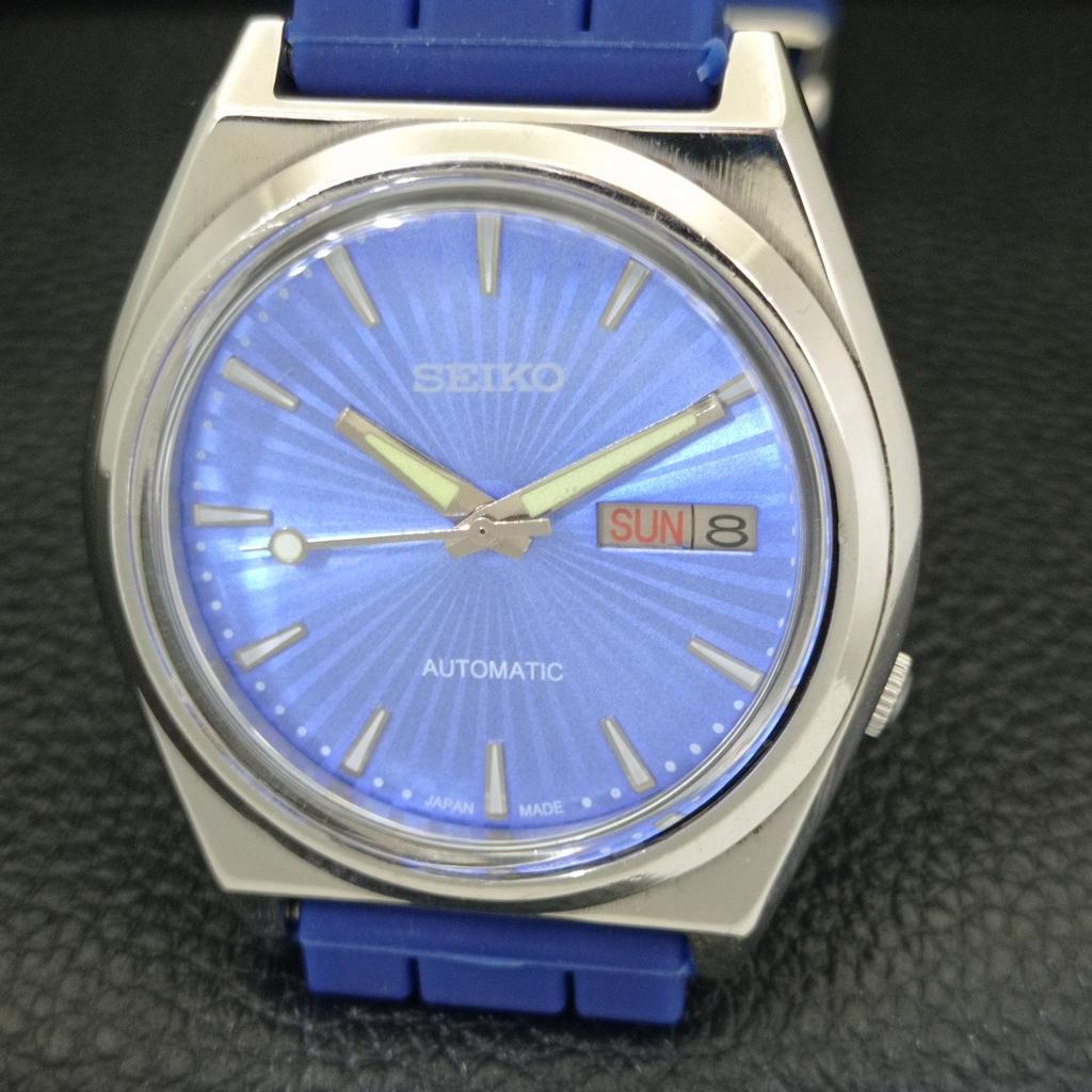 Seiko АВТОМАТИЧЕСКИЕ 7009A ЯПОНИЯ МУЖСКИЕ ВИНТАЖНЫЕ СИНЕГО ЦВЕТА ЦИФЕРБЛАТ ЧАСЫ a701473-5