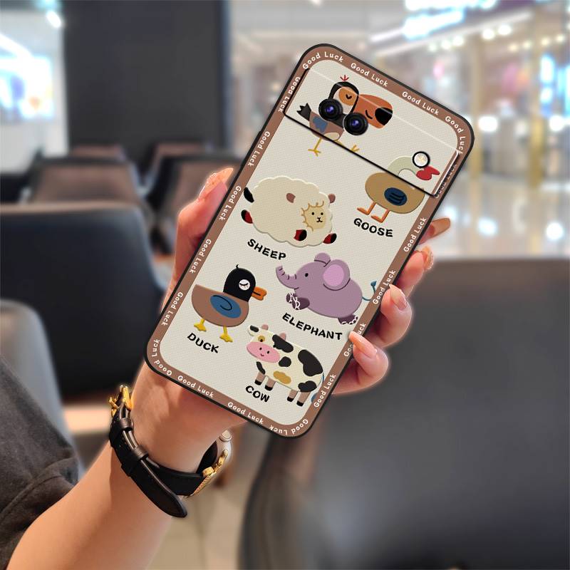 Чехол-накладка Soft case для Google Pixel6A Задняя крышка Грязеотталкивающий защитный Мультяшный Милый Пыленепроницаемый Водонепроницаемый