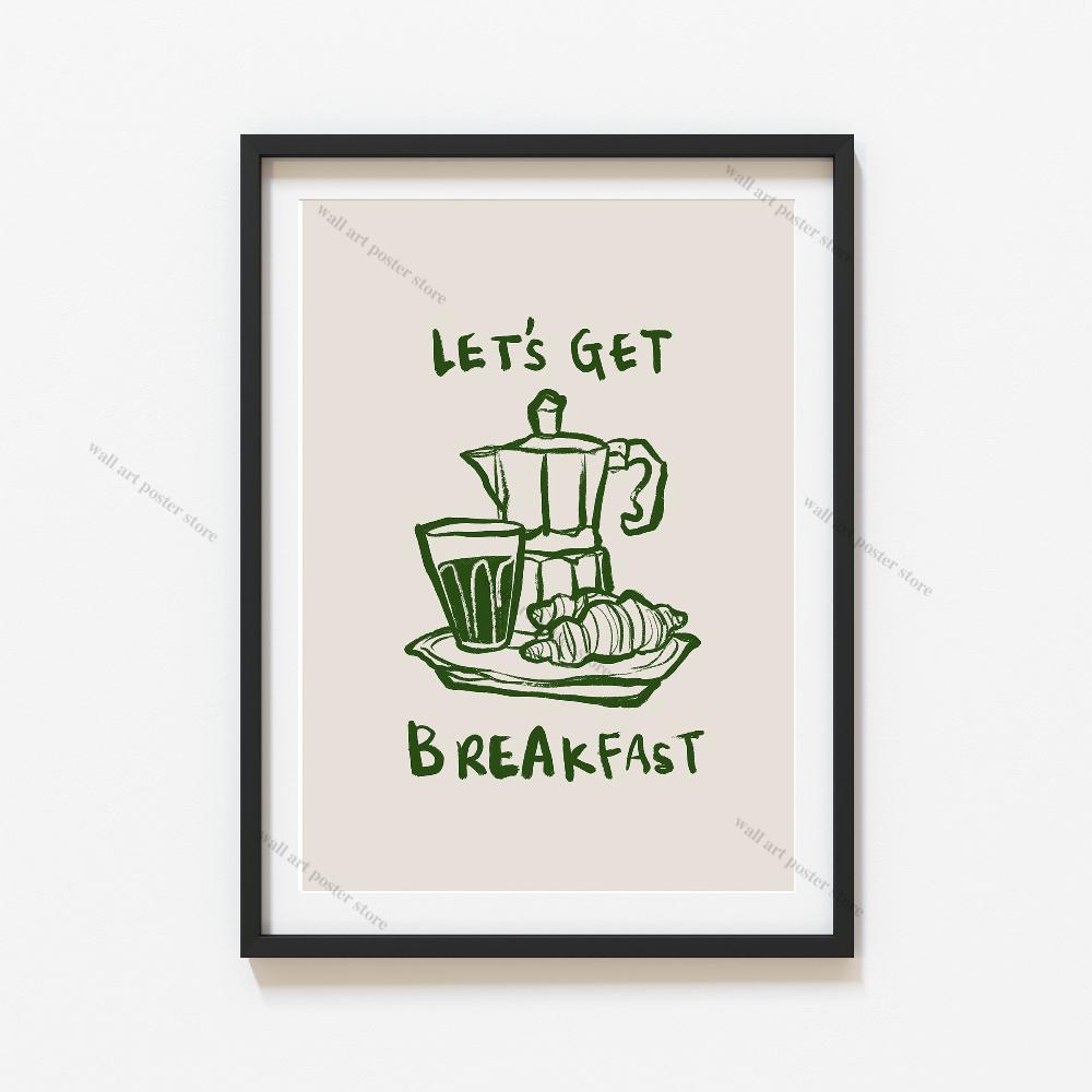 Set of 3 Cafe Prints Coffee Prints Set of 3 Trendy Posters Gallery Wall Quirky Wall Art, Kitchen Decor, Kitchen Prints Posters