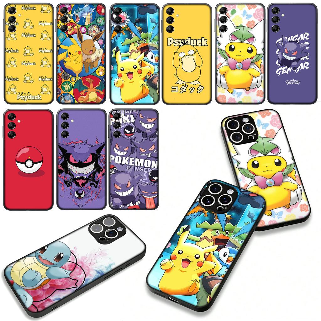 P-Pokemons GO Gengar P-Pikachus Psyduck Cover for Huawei P30 P20 P10 Mate 10 20 Pro Lite Y9A Y8S P Smart Y7 Y9 Prime Y6 Case