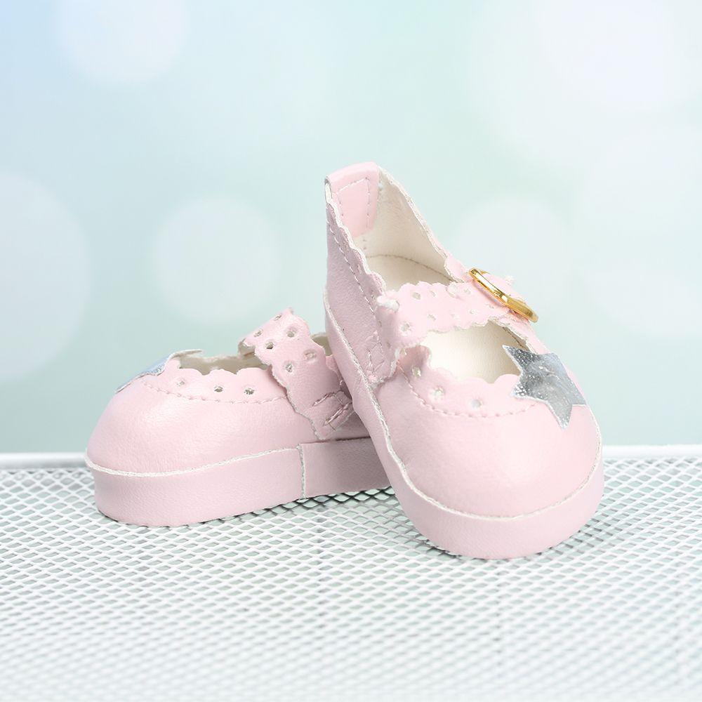 6.5cm Handmade Toys Doll Accessories PU Leather Shoes 16 Inch Doll Doll Shoes Pentagram Toy Shoes