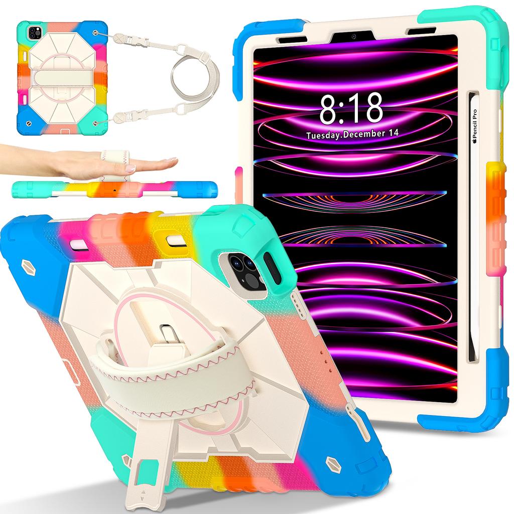 Круговая защита на 360 градусов! Многофункциональный чехол для планшета Apple iPad Pro 11 (2021), iPad Pro (11 дюймов, 3-е поколение), (А2301, А2459, А2460)