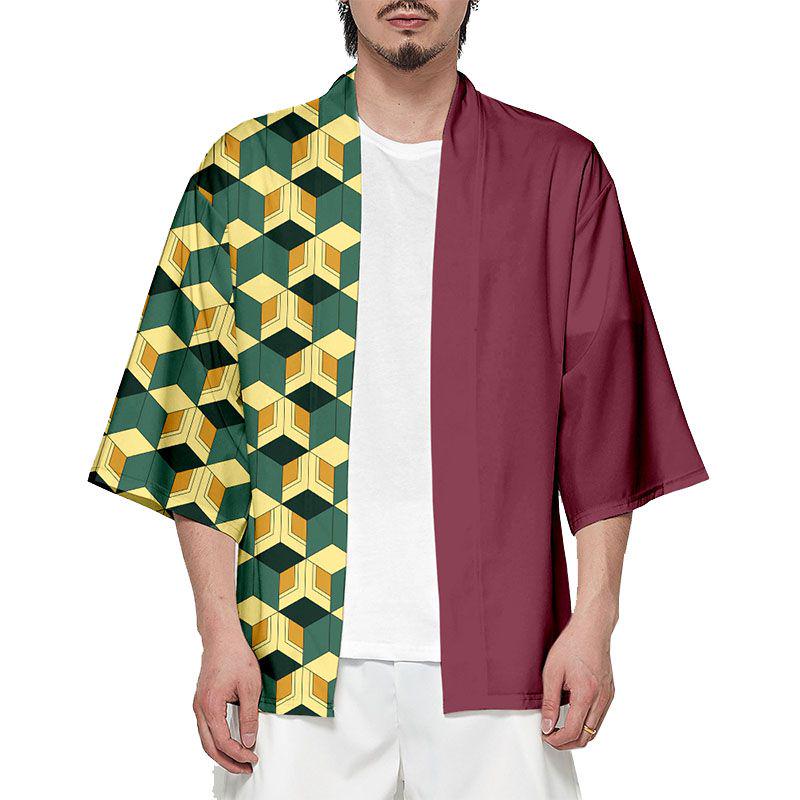 Изысканный аниме Косплей Клинок, рассекающий демонов Kimetsu No Yaiba Камадо Нэдзуко Свободное пальто хаори Топы для Хэллоуина