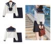 Aculldo Sailor White Short Long and White Kansai Open Cute Cosplay JK Student High School Student School Cultural Authentic Uniform Sleeve Size