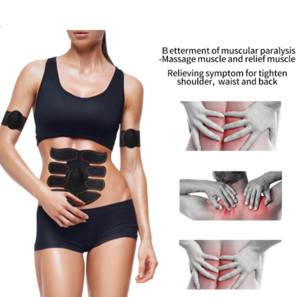 Смарт-EMS наклейка для тренировки мышц живота, массажер для мышц рук, тренажер для похудения, бодибилдинг, фитнес