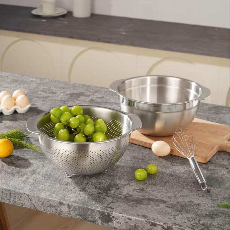 Wutuo Stainless Steel Fine Mesh Colander Set