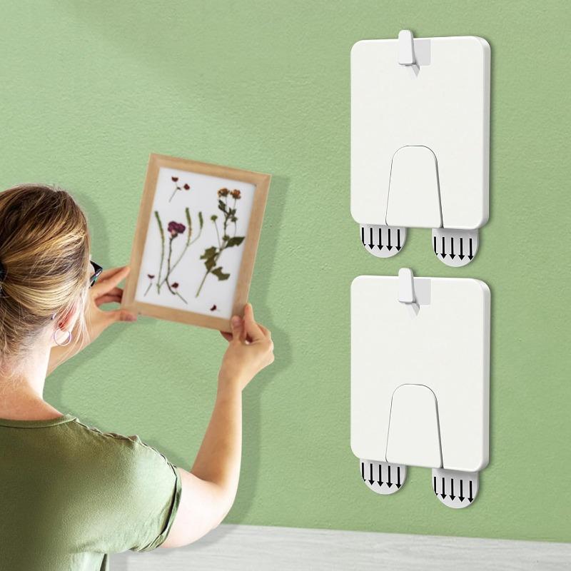 1/20 шт. Крючок для фоторамки без пробивания из нержавеющей стали, наклейка для подвешивания постера, вешалки для фоторамки, крючок с сильным клеем для подвешивания картины