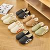 Platform Women Cotton Slippers Plush Warm Thick Bottom Slides Breathable Soft Non-slip Slippers Indoor Outdoor Men Cotton Slippers