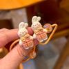 2pcs Sweet Cartoon Cute Little Rabbit Hairband, Small Bear Hair String, Hair Protection Elastic Headband, Hair Accessory.