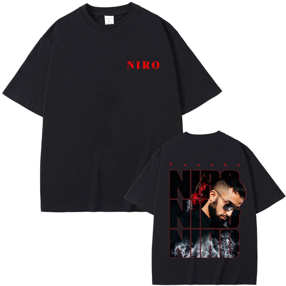 Rapper Niro OX7 Album Graphic T-shirt Unisex Women Hip Hop Fashion Pop Music T-shirts Male Casual Cotton Vintage T Shirt Streetwear