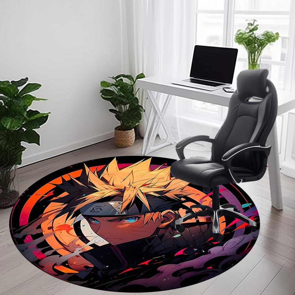 Naruto Uzumaki Office Round Area Rug, Under Office Chairs Bedroom Living Room Home Decor a1022145