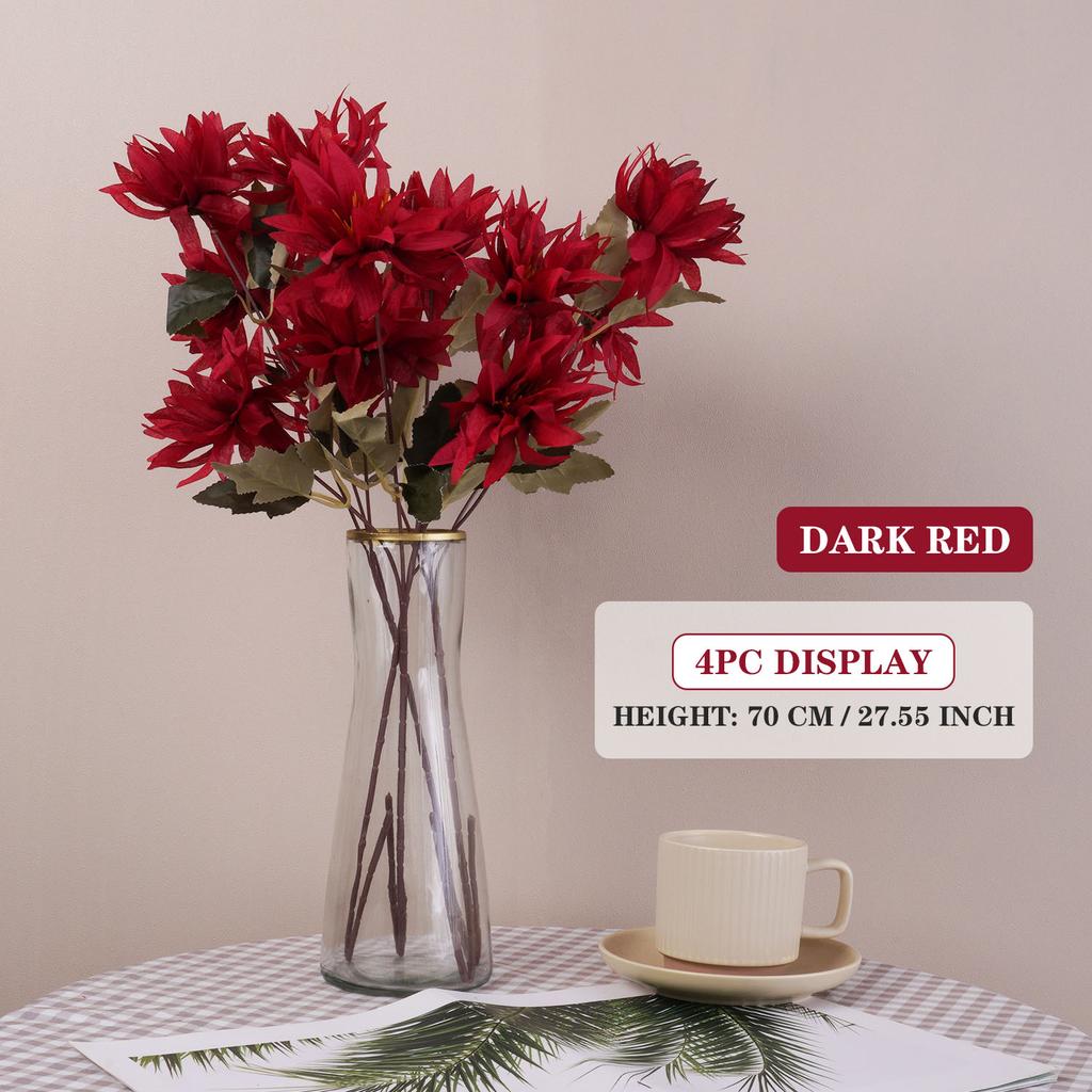 Искусственный цветок шелковый одиночный цветок свадебный красивое растение для комнаты дома рождественское украшение 70см/27,55дюйма