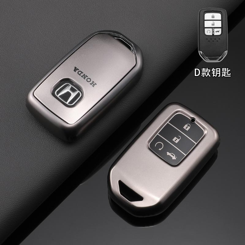 AAFV1 Silver TPU Car Remote Key Case Cover Holder Shell Fob For Honda Civic CR-V HR-V VEZEL JAZZ Accord Jade Crider Odyssey 2015-2018