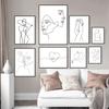 Nordic Minimalist Figures Line Art Sexy Woman Wall Canvas Painting Girls Drawing Posters And Prints Decor For Living Room HD0095