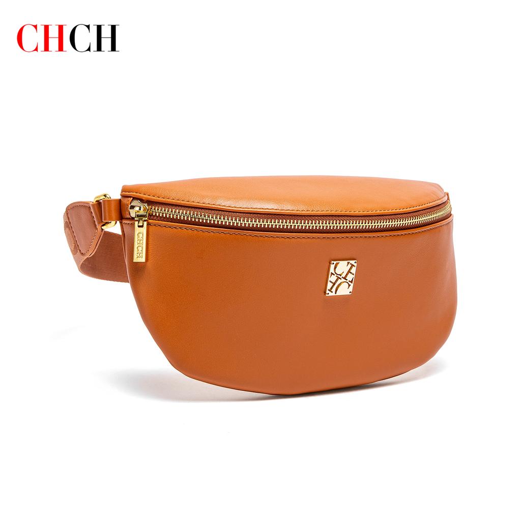 Женская поясная сумка CHCH 2026 Новая Коричневая Дорожная Сумка на Пояс Crossbody Sling Purse