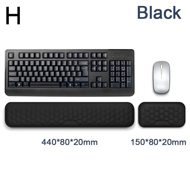 Ergonomic Soft Massage Memory Foam Keyboard Mouse Wrist Rest Shiatsu Wrist Support Anti‑Slip for Office Gaming Computer Laptop