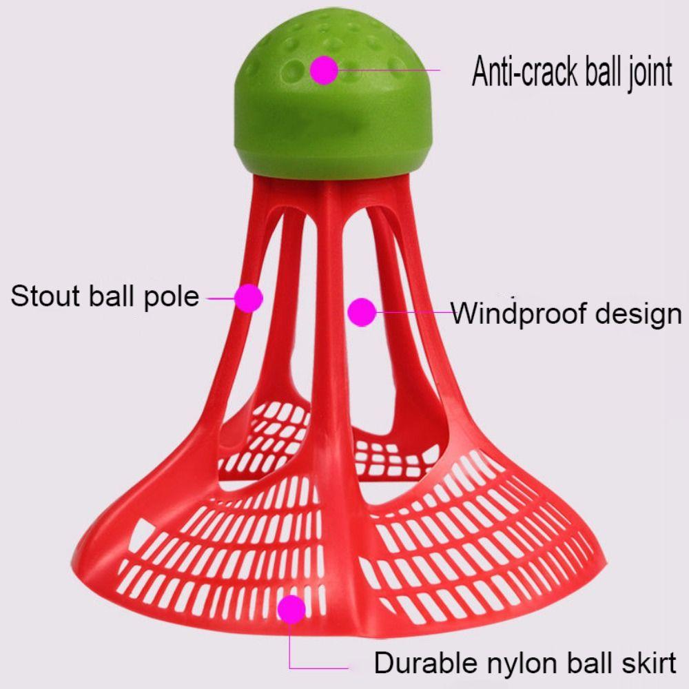 Спортивные товары Разноцветные тренировочные аксессуары Ветроустойчивый Ветронепродуваемый Волан для бадминтона