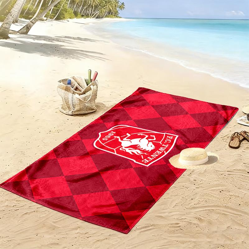FC Twente Print Beach Towel, Large Soft Quick Dry Towel for Beach Camping Swimming