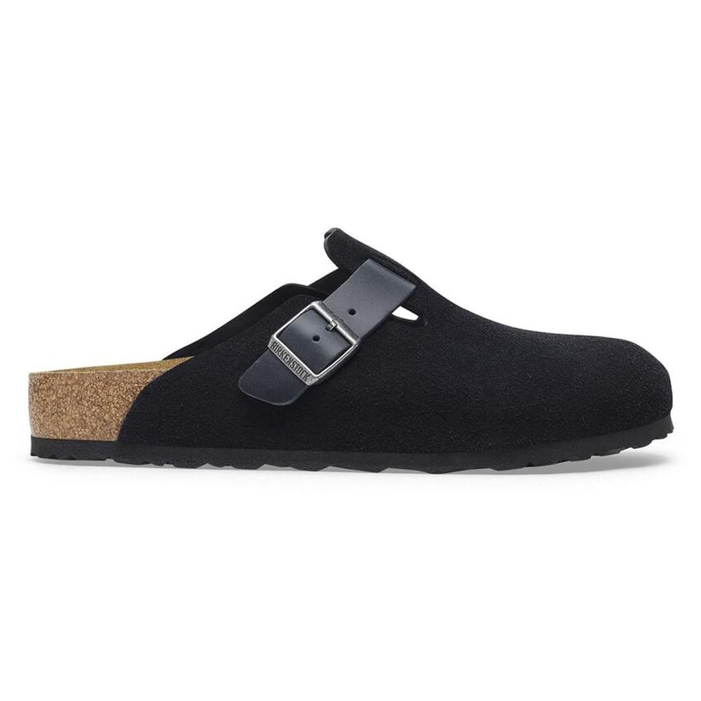 Клоги Birkenstock Boston Кожаные Обычная ширина черные Унисекс Мужчины Женщины Boston 1028210 Midnight EU43(28,0 см)
