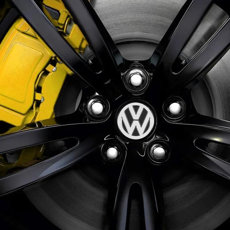 VW Для Volkswagen 56 мм Колпачок ступицы колеса автомобиля Накладки на ступицу Значок Наклейка Аксессуары Для Volkswagen Touran Golf-4 5 6 7 Passat Polo
