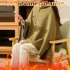USB Electric Heated Blanket 3 Heating Levels Fleece Heated Blanket Portable Heated Blanket Cape for Household and Office
