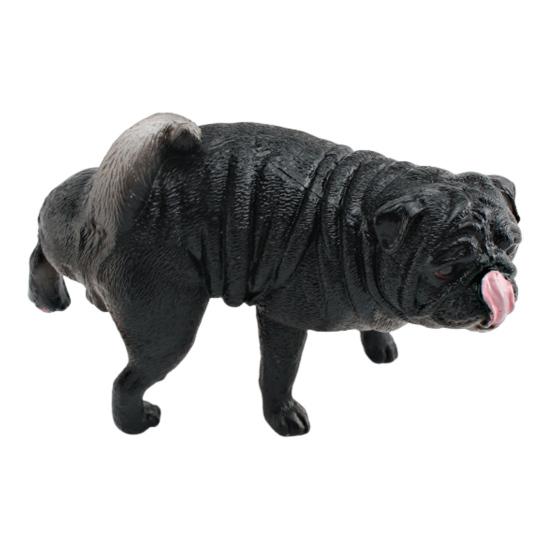 Имитация модели собаки ПВХ Спящий Какающий Мопс Сиба Фигурка Статуэтка Скульптура Украшение для дома офиса рабочего стола Детская образовательная игрушка-животное