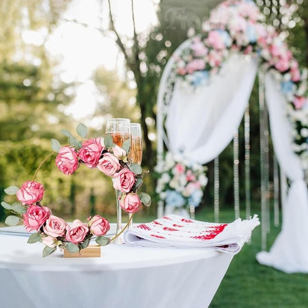 2 шт. Цветочный обруч, центральный элемент, металлический ловец снов, золотое макраме, венок, кольцо с деревянными подставками, держатели для свадьбы, дня рождения, украшения дома, сделай сам, поделки